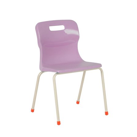 4 leg plastic school chair, H 380 mm, purple