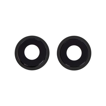 Iphone 12 / 12 Mini Bakre Kamera Lens Med Metal Ram Svart Black