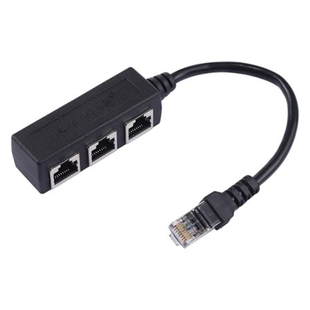 3-in-1 LAN Ethernet Hub RJ45 -jakaja/laajennus