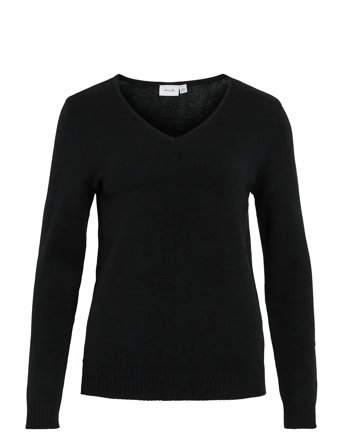 Vila | Viril V-Neck L/S Knit Top - Noos | L