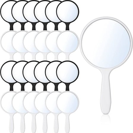 25 stk. kompakt bærbart rundt håndspejl