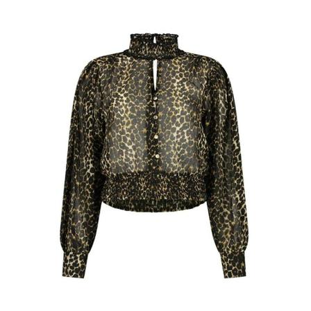 Nikkie, Victoria Long Sleeve Top Zwart, Dames, Maat:L