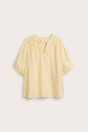Kappahl | Bluse med V-hals | Gul