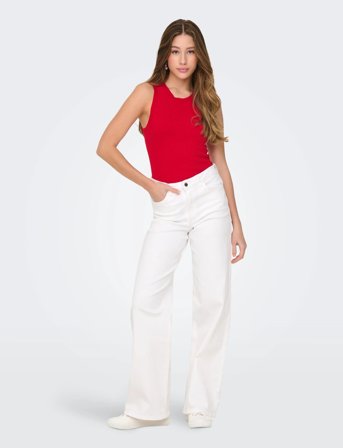 JDY Jdyfelina-Fina Hw Wide Whitejns Dnm - White - S x 32