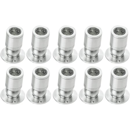 Mini Led Downlight 1w Mini Recessed Ceiling Recessed Spotlight With Driver 100-265v Ac For Home/jewelry Cabinet/living Room, 10pcs (silver, Cool Light