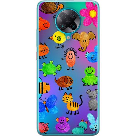 Kompatibelt Mobildeksel til Xiaomi Poco F2 Pro Little Scribble Friends