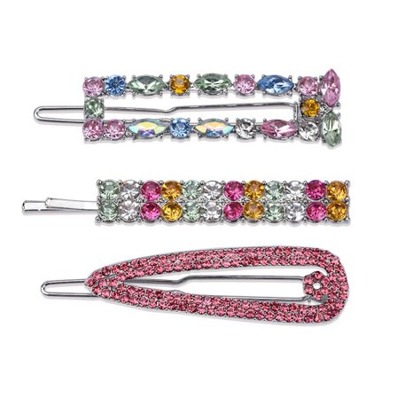 3 st Rhinestone Bobby Pins, Metallhårklämmor Diamant Bobby Pins Kristallhårnål för Bal Kvinnor Flickor