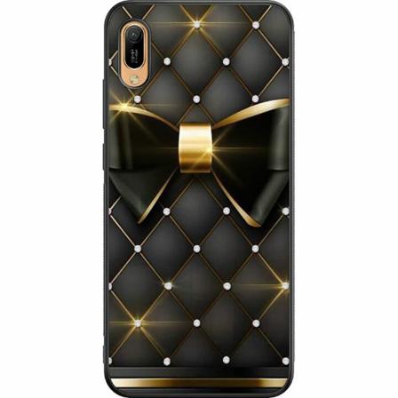 Huawei Y6 (2019) Svart Skal Gyllene Rosett