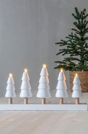 Star Trading - Ljusstake SKOG - Vit - Adventsljusstakar - Från Homeroom