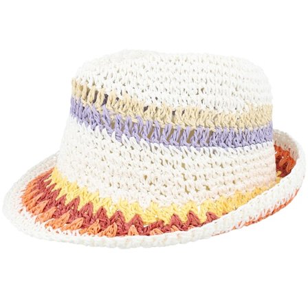 Seeberger - White trilby Sombrero - Paper Straw Crochet White/Lilac/Yellow/Red/Orange Trilby @ Hatstore