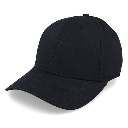 Equip - Schwarz adjustable Cap - Blank Black Adjustable @ Hatstore