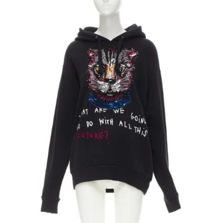Gucci Vintage Pre-owned Cotton tops , Zwart , Dames , Maat: S