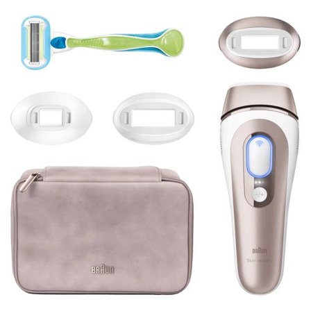 Braun Smart IPL Skin i·expert PL7253 (rosa) Hårfjerning hjemme, med veske, Venus barberhøvel, 3 hoder