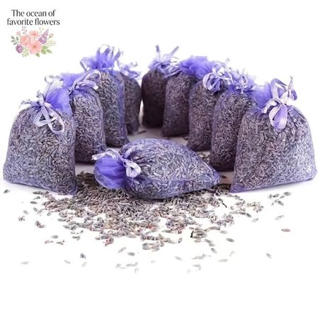 16 poser/Omtrent 120g Lavendelposer - Lavendelposer Skap Friske Dufter, Sett med 16, Lavendel Hjemmeduftposer for Skuffer og Skap Pampas