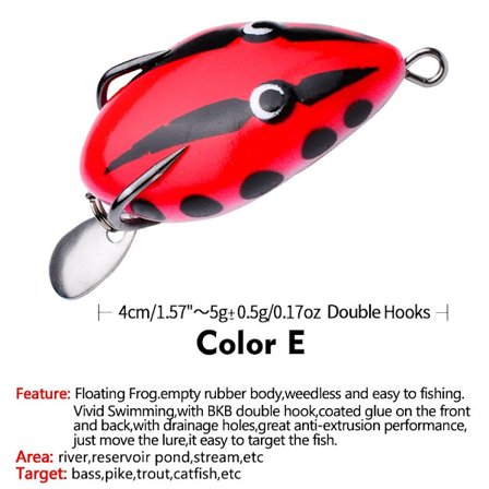 3 STK Soft Frog Fishing Lures Mini Soft Lure E E