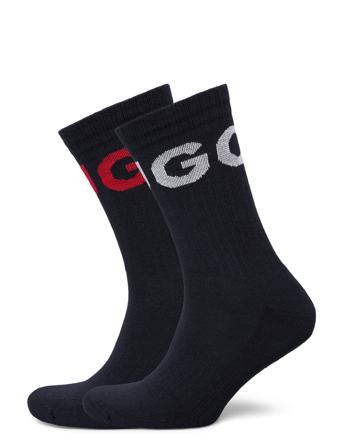 2P Qs Rib Iconcol Cc Underwear Socks Regular Socks Blå HUGO