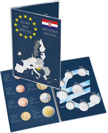 Møntkort til 1 Euro møntsæt - Kroatien