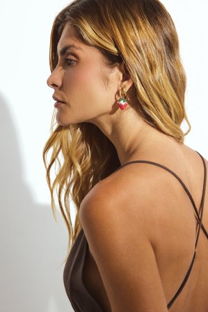 NA-KD Small Berry Hoops - Smykker - Guld - One Size