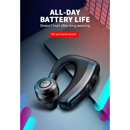 Trådlösa Bluetooth-hörlurar med mikrofon, röststyrning, stereohörlurar, brusreducering, öronproppar, handsfree, affärsörlurar för IOS Android