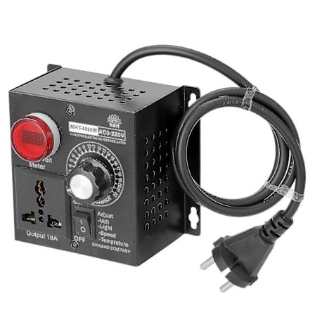 AC 220V 4000W Kompakt Variabel Spänningsregulator Bärbar Hastighet Temperatur Ljus Spänning