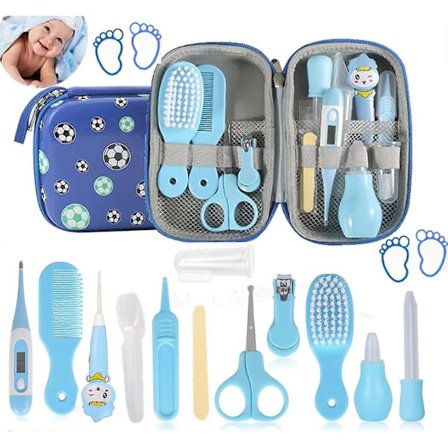 12 st Baby Grooming & Nagelset Portabelt Nyfött Hälsoset Baby Näsa Aspirator Set