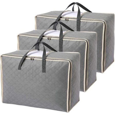 105L suuret säilytyspussit vetoketjuilla, 3 pakkausta