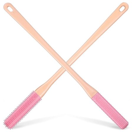 2 stk. Tårensebørste Brusefodsskrubberbørste Silikone Brusebørste Langt Håndtag Brusebørste Fødderenser Fodpleje