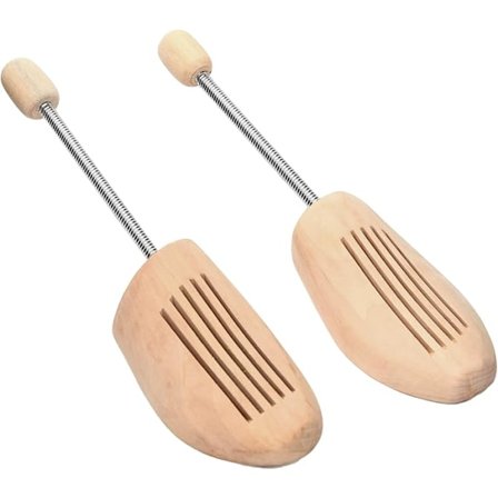 Skoske, skoske i massivt træ med metalspiralfjeder