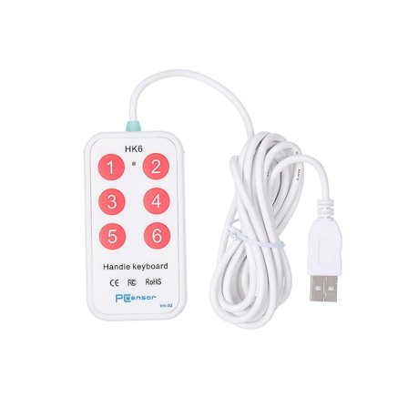 Hk_6 USB Håndtak Tastatur 6 Knapper Håndtak Tastatur Med 6 Snarveier Støtte Egendefinerte Knappeinnstillinger For Multimedia Undervisning