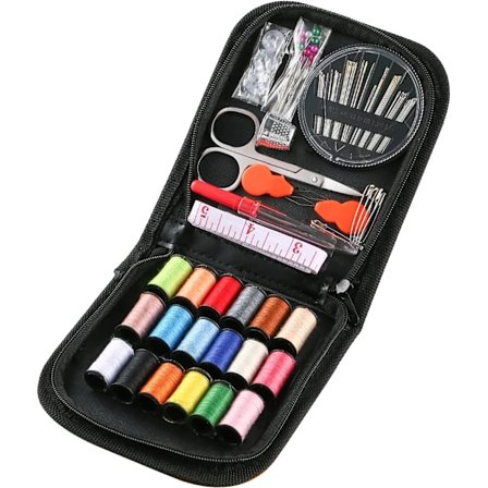 Rejse Sykit, Over 70 DIY Premium Sytilbehør, Mini Sykit til Hjemmet, Rejser & Fyldt med Reparations- og Synåle osv...