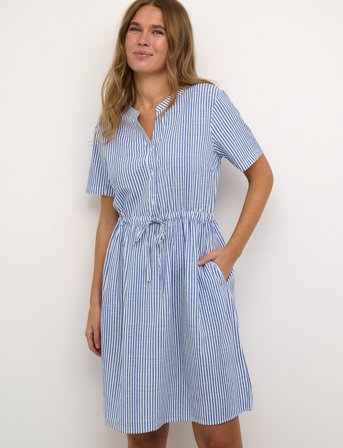 Cream Crtiah Dress - Blue - 46