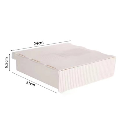 Usynlig skuffe opbevaringsboks - stor størrelse i hvid farve