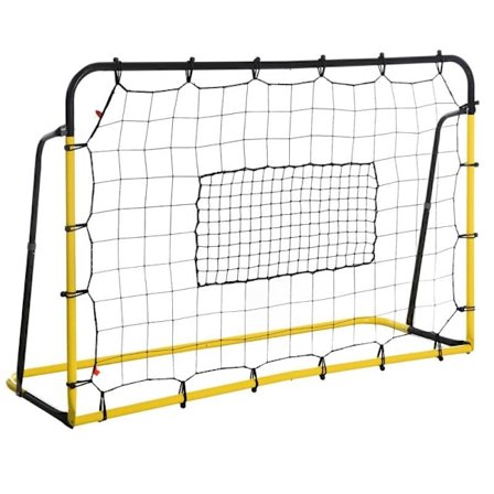 Rootz Soccer Goal - Soccer Net - Soccer Rebounder Goal - Rebound Wall Net - Soccer Rebound Wall - Gul/Sort - 184 x 63 x 123 cm
