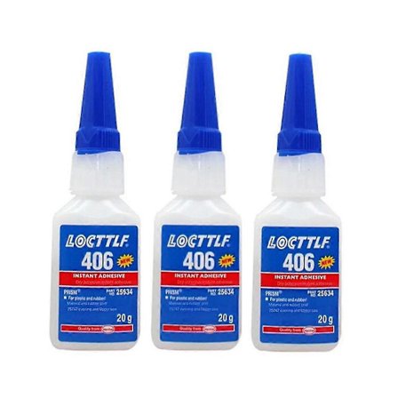 3 stk. Loctite 406 20g Lynlim