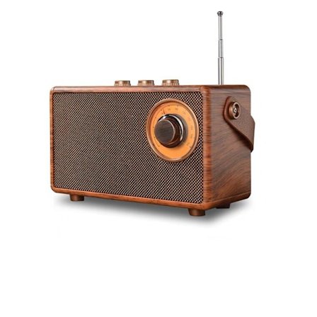 Klassisk retro vintage radio lille musikafspiller | Genopladelig lille højttaler lydmodtager fødselsdagsgave til ven og familie