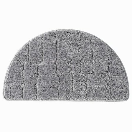 Halvmåneformet absorberende mikrofiber gulvmåtte (grå) - Entré