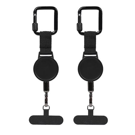 Tyverisikret telefonline med udtrækkelig stålline, bælteclips, karabinhage, universel anti-drop snor til rejser og vandreture (h})