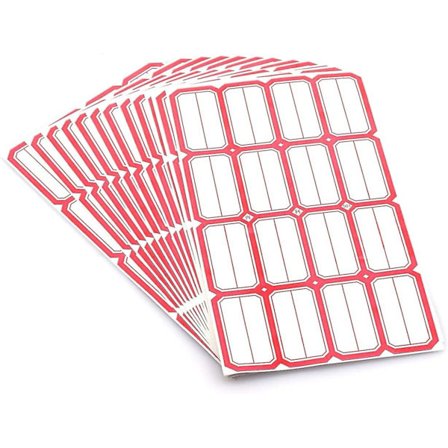 Itseliimautuvat tarrat toimistotarvikkeille, laboratoriotarroille, tuotteiden luokitteluun, kirjalliset tarrat