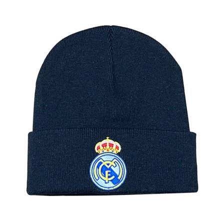 Gos- Fotbollsfans klubb emblem stickad vintermössa stretch beanie Real Madrid - svart