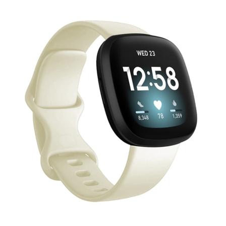 Färgglatt armband Handledsrem för Fitbit Versa 3 watch Mjukt band Correa för Fitbit Sense Versa3 klockband Tillbehör Beige S