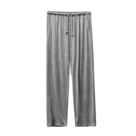 Pyjamasbukser til mænd med lommer Pyjamasbukser Sovetøj Hjemmetøj Lysegrå XXL