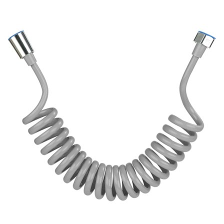 Teleskopisk bruseslange, badeværelse spiral fleksibel bruseslange til toiletarmatur, bidet sprøjte, håndbruser, vask armatur bruser -3M (Grå)