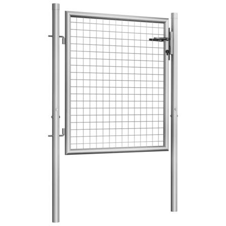 Vidaxl Trädgårdsgrind Galvaniserat Stål 105x125 Cm Silver Silver