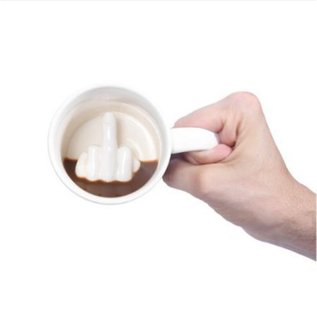 Morsomt design, Ha en fin dag "fuck you " kopp, krus, kaffekopp, tekopp keramisk kopp, 350 ml, kopp!