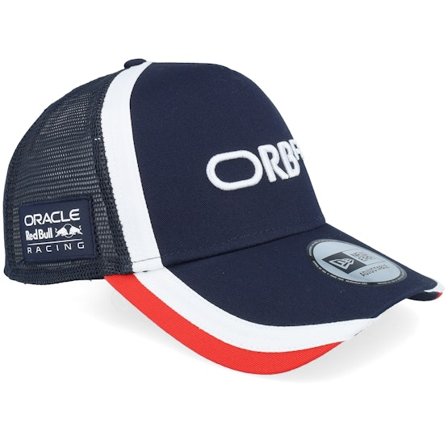 New Era - Motor Azul adjustable Boné - Red Bull Racing F1 25 Retro E-Frame Navy A-frame Trucker @ Hatstore