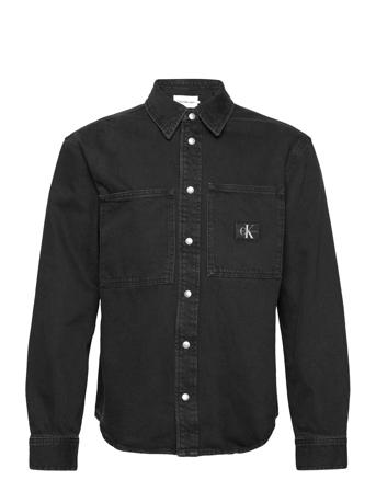 Relaxed Linear Denim Shirt Skjorta Casual Svart Calvin Klein Jeans