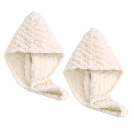 TG 2 ST Hårhandduksomslag Snabbtorkande Superabsorberande Turbanhuvud Vit