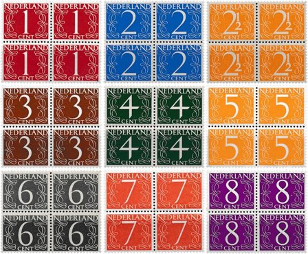 Holland 1946 - NVPH 460-468 - 4-blok - Postfrisk