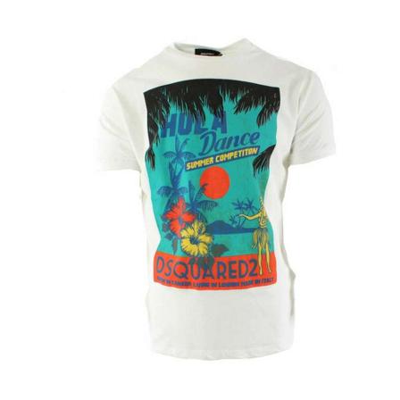 Dsquared2, Dsquared 2 T-shirt Biały, Mężczyzna, Rozmiar: M