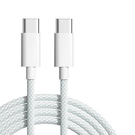 2-pack 1,5 m USB C till C-kabel Vit